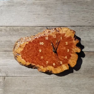 “The Monarch” — 20” Black Cherry Slab Clock