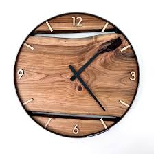 “Sunridge” — 18” Rustic Black Cherry Wall Clock